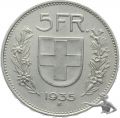 5 Franken 1935 B Tell in hervorragender Qualität