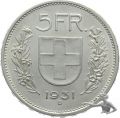 5 Franken 1931 B Tell in hervorragender Qualität