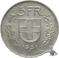 5 Franken 1951 B Tell in hervorragender Qualität