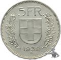 5 Franken 1939 B Tell in hervorragender Qualität