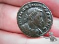 AE-Follis Maximinus Daza 305-313.n.Chr. Im Abschnitt PLN = geprägt in Londinium London, um circa 310-312.n.Chr. Genius.