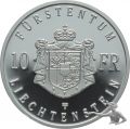 Liechtenstein 10 Franken 1990 - Hans Adam II. | Grosssilbermünze in Top Zustand