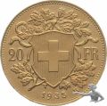 20 Franken 1935 ohne L | Gold Vreneli Goldvreneli