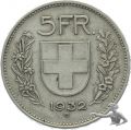 5 Franken 1932 B - Tell