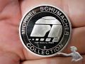 002 Medaille Michael Schumacher Collection 1991-2004 Kupfer versilbert mit farbigen Inlay