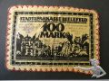 100 Mark Deutsches Reich 1921 Bielefeld Seide und Stoffdruck mit Borte