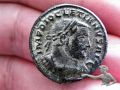 002 AE - Follis Diocletian 284-305.n.Chr. GENIO POPULI ROMANI Trier im Feld S-F im Abschnitt PTR