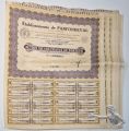 23 uralte Aktien von 1928 (No.: 936-950 + 1151-1158) - Etablissements de Parfondeval - Action de 100 Francs au Porteur
