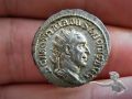 AR- Silber Antoninian Trajan Decius 249-251.n.Chr. ADVENTVS AVG VZ - VZ+