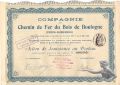 Aktie Comp. Chemin de Fer du Bois de Boulogne Paris 1898