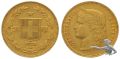 20 Franken 1889 B Gold Helvetia