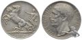 Italien 10 Lire 1927 Vittorio Emanuele III Silber