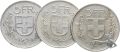3 Stück 5 Franken 1953 + 1965 + 1967 B | Silber je 15 Gramm