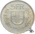 5 Franken 1953 B | Silber 15 Gramm | TOPSTÜCK