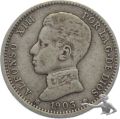 Spanien Una Peseta 1903 Silber