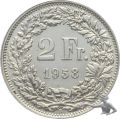 2 Franken 1958 Silber Überdurchschnittliche Qualität