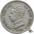 Spanien 50 Centavos 1904 Alfonso XIII Silber