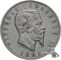 Italien 5 Lire 1861 Vittorio Emanuele II Grossilbermünze