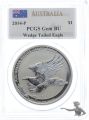 Australien 1 Dollar 2014 P Wedge Tailed Eagle - 1 Unze Feinsilber - PCGS gradet BU