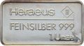 Heraeus 1 Unze Feinsilber - 600 Jahre Uni Heidelberg 1386-1986