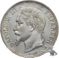Frankreich 5 Francs 1867 Napoleon III. mit Kranz
