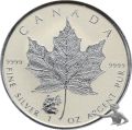 Kanada 5 Dollars 2016 Maple Leaf Mintmark "Panda" | 1 Unze Feinsilber