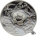 Russland 3 Rubel 2002 PP Fußball WM in Korea und Japan Polierte Platte