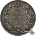 Kanada 25 Cents 1914 Silber George V