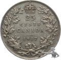 Kanada 25 Cents 1917 Silber George V