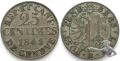 GENEVE / GENF 25 Centimes 1844 Billon SELTENES JAHR! ss+ (14115)