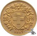 20 Franken 1907 B Goldvreneli 6.45 Gramm 900er Gold Vreneli