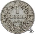 Vatikan 1 Lira 1866 R, sehr schön!