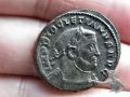 001 AE - Follis Diocletian 284-305.n.Chr. GENIO POPULI ROMANI Trier im Feld S-F im Abschnitt PTR