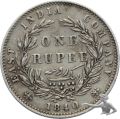 British India One Rupee 1840 Silber