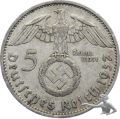 3. Reich 5 Mark 1937 - mit H a k e n k r e u z