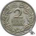 2 Reichsmark 1925 G Silber