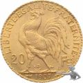 Frankreich 20 Francs 1907 - 6.45 gr. 900 Gold