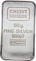 Silberbarren 50 Gramm 999.9 Credit Suisse CS - ohne Seriennummer!!!