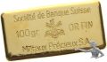 Goldbarren 100 Gramm 999 Bankverein - Societe de Banque Suisse