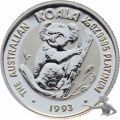 Australien 15 Dollars 1993 Koala, 1/10 Unze Feinplatin 999.5