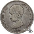 Spanien 5 Pesetas 1890 M PG Alfonso XIII