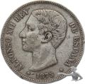 Spanien 5 Pesetas 1875 M DE Alfonso XII