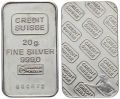 20 Gramm Silberbarren - Credit Suisse - 999.0 Feinsilber