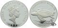 Tuvalu 20 Dollars 1993 Leatherback Turtle (Schilkröte) Silber, Top