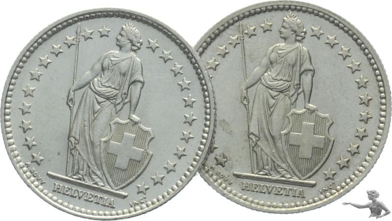 2 Franken 1940 & 1941 B | 2 X Vorzüglich | Numisauktion.ch