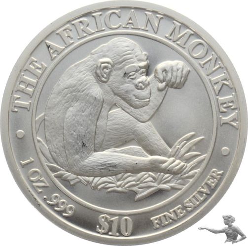 The African Monkey 2002 - 1 Unze Feinsilber 999